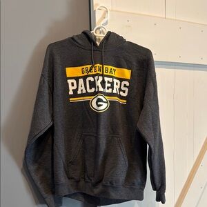 Green Bay Packers Gray Hoodie, Size M
